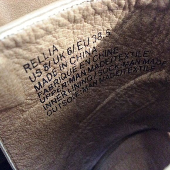 JUSTFAB Brown RELLIA Faux Leather & Textile Block Heel Bootie Sandal SZ 8 M - Picture 5 of 6